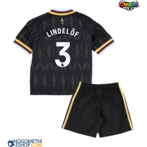 Otroški Nogometni dresi Aston Villa Victor Lindelof #3 Gostujoči 2026-27 Kratek Rokav (+ Kratke hlače)